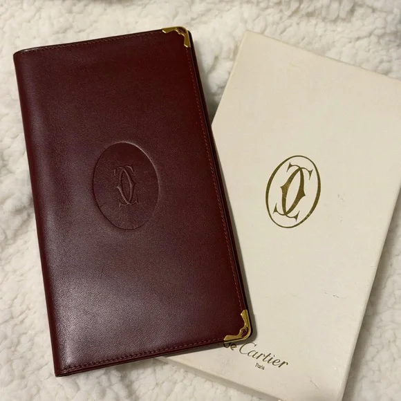 CARTIER Bordeaux Bi-Fold Long Wallet (Full Inclusion) - PRISTINE - Picture 2 of 7